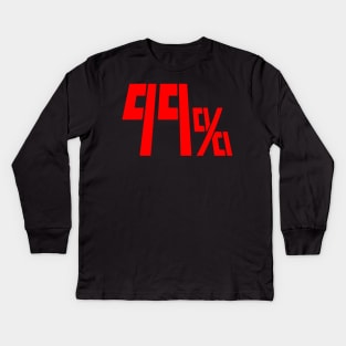 99% Psychic Overload - Red Kids Long Sleeve T-Shirt